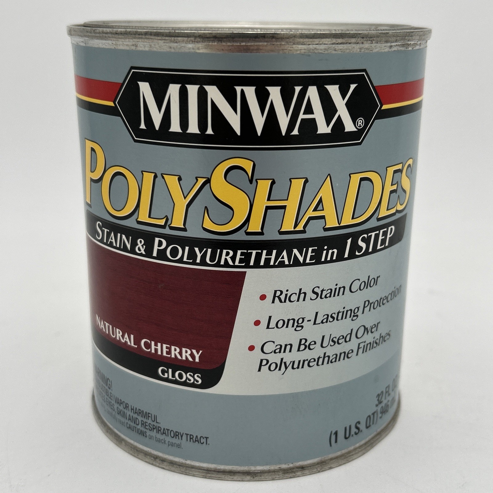 Minwax PolyShades Wood Stain + Polyurethane Finish 1 Quart Natural Cherry Gloss