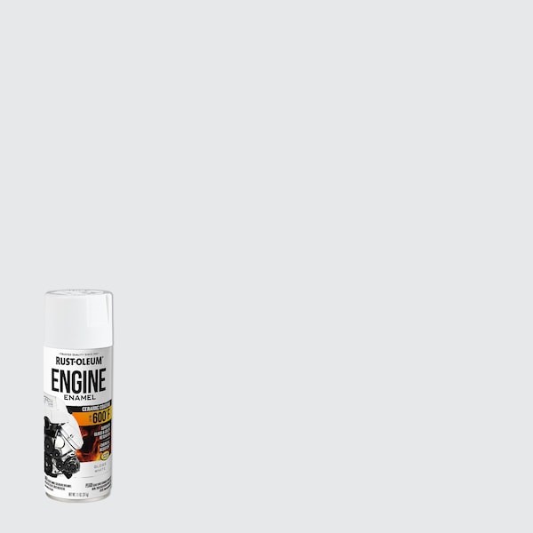 Rust-Oleum 366430 Automotive 600 Degrees F Engine Enamel Spray, White, Gloss,