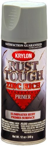 Krylon Rust Tough Zinc Rich Primer 12oz Spray Paint for Metal Rust Protection
