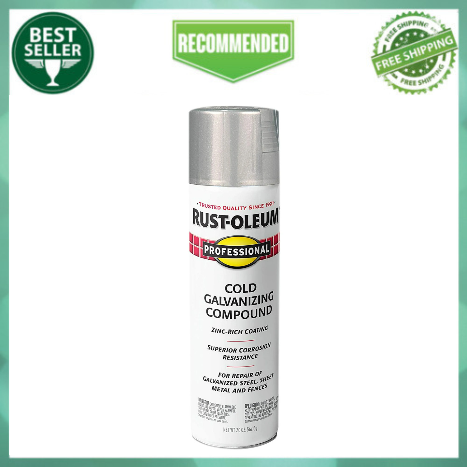 Cold Gray, Rust-Oleum Professional Galvanizing Compound Spray Paint, 20 oz