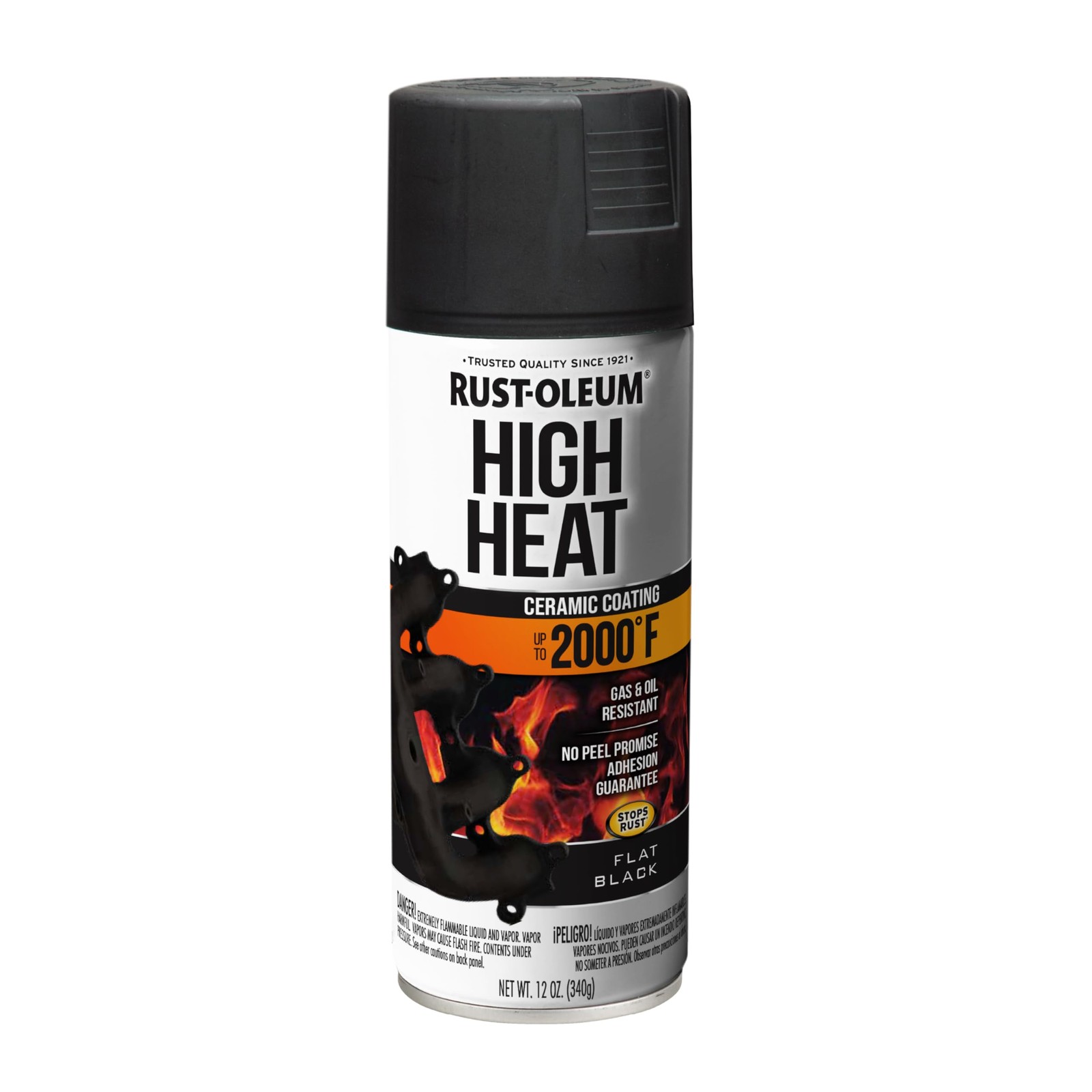 Automotive High Heat Spray Paint 12 oz Flat Black for Car Repair