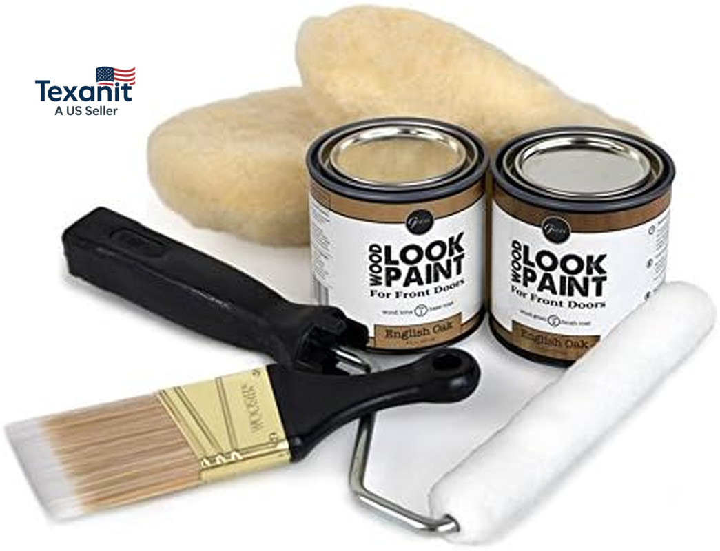 Wood Look Paint Kit for Front & Interior Doors (English Oak)