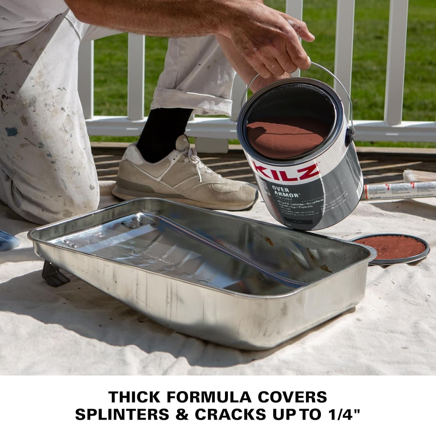 Over Armor Smooth Solid Coating Resurfacer Wood Composite & Concrete Surfaces