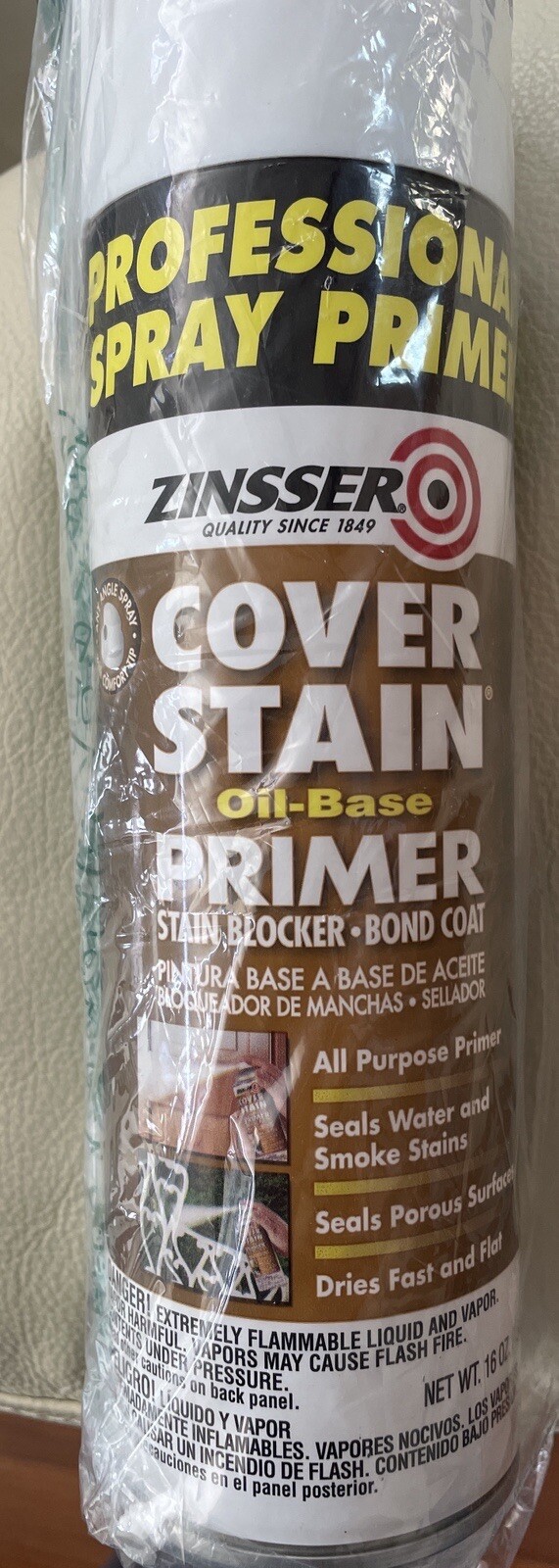 NEW Zinsser Cover Stain Oil-Base Primer 16oz