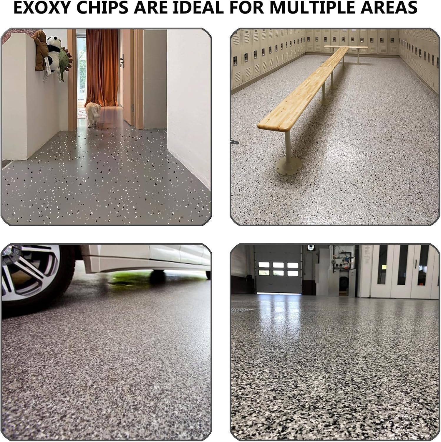 1LB Epoxy Floor Flakes Blend Decorative Color Chips Garage Paint Flakes Concrete