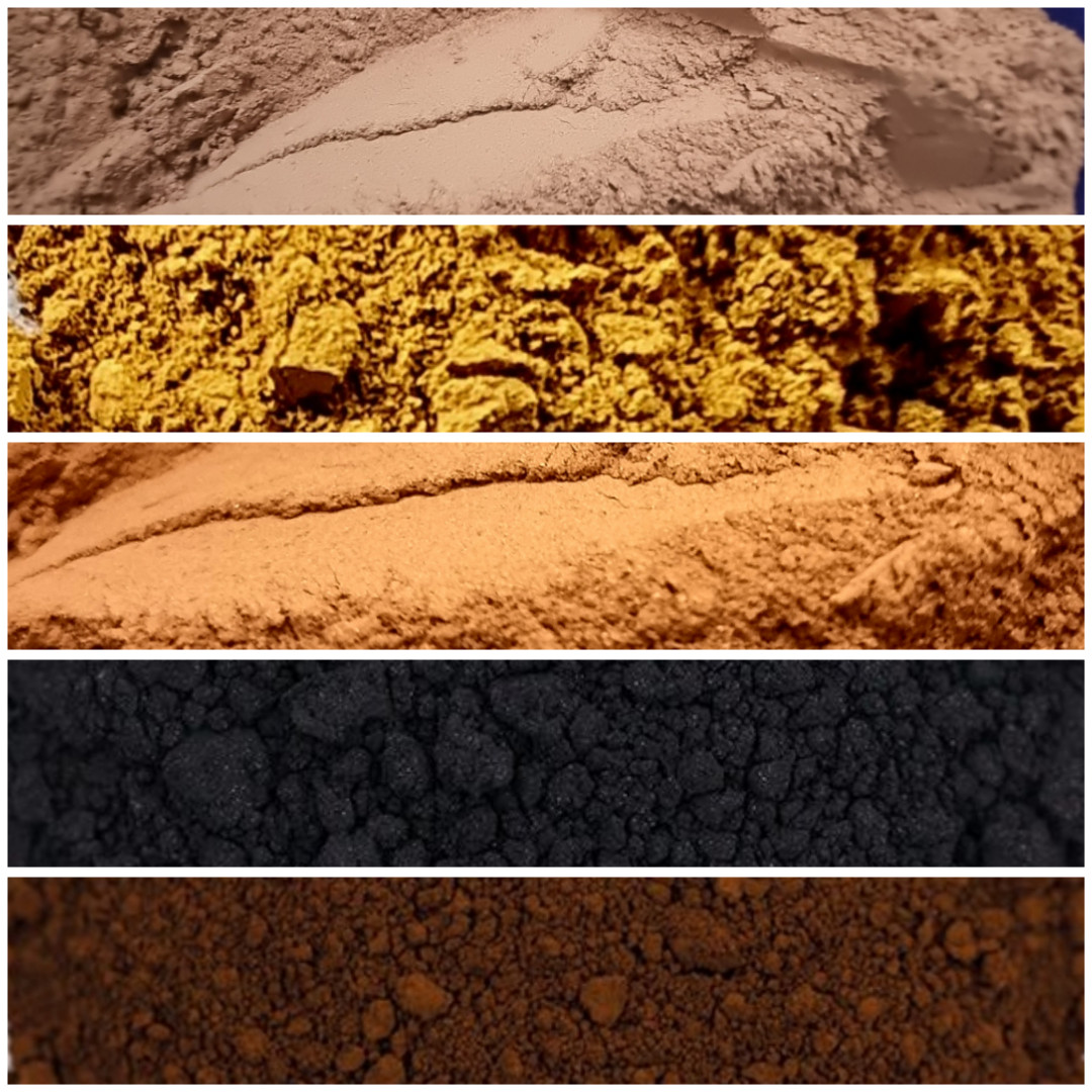 5 Color Kit Wood Dye Stain Powder Dark Brown, Light Brown, Yellow, Teak, Black