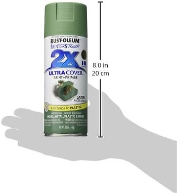 Rust Oleum Painter’s Touch 2X Ultra Cover Spray Paint 12Oz Satin Moss Green