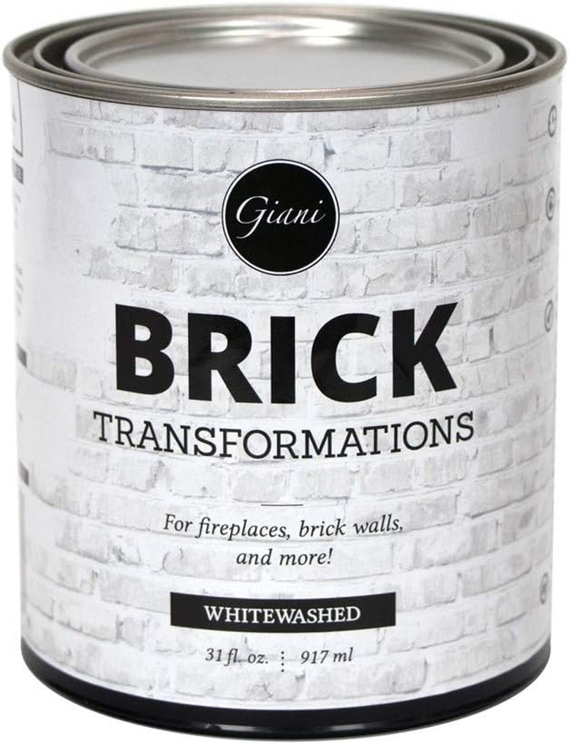 Brick Transformations Whitewash Paint for Brick Walls and Fireplaces