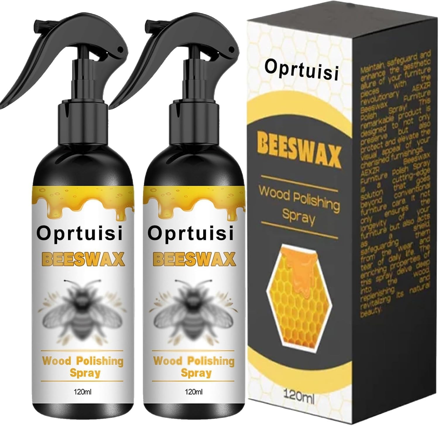 2-Pack Beeswax Wood Polish Spray: Effortless Shine & Protection for All Surfaces