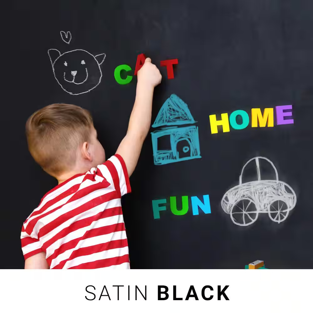 Deco Color 33.8 Oz. Satin Black Magnetic Chalkboard Paint