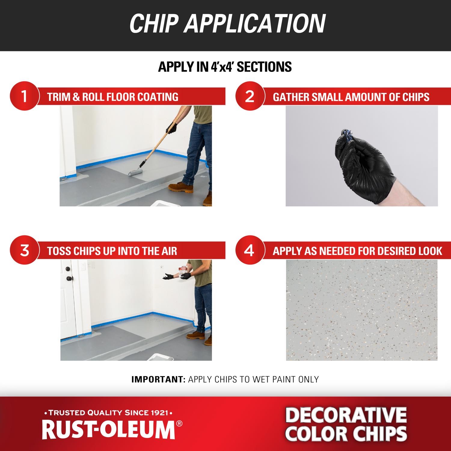 Rust-Oleum 301359 Gray Blend Decorative Color Chips 1 lbs. for Concrete Coating