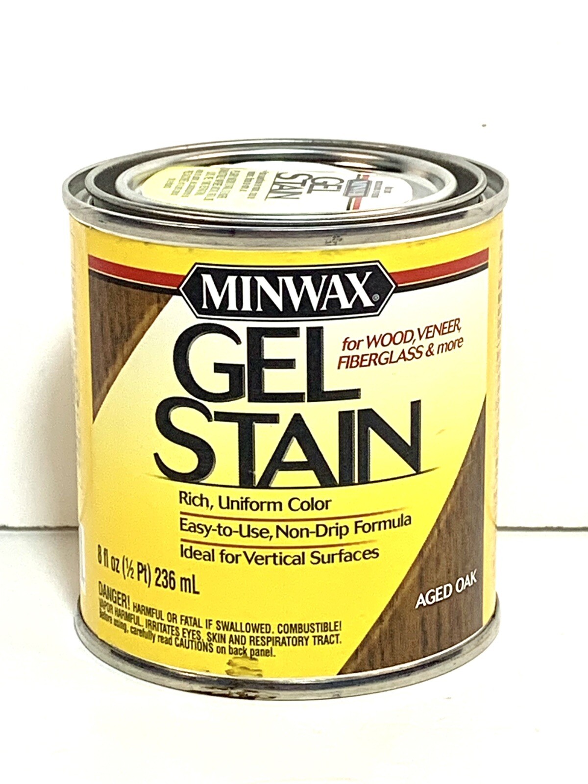Minwax Multi Surface Wood Gel Stain, 1/2 pint, Aged Oak, Wood/Veneer/Fiberglass