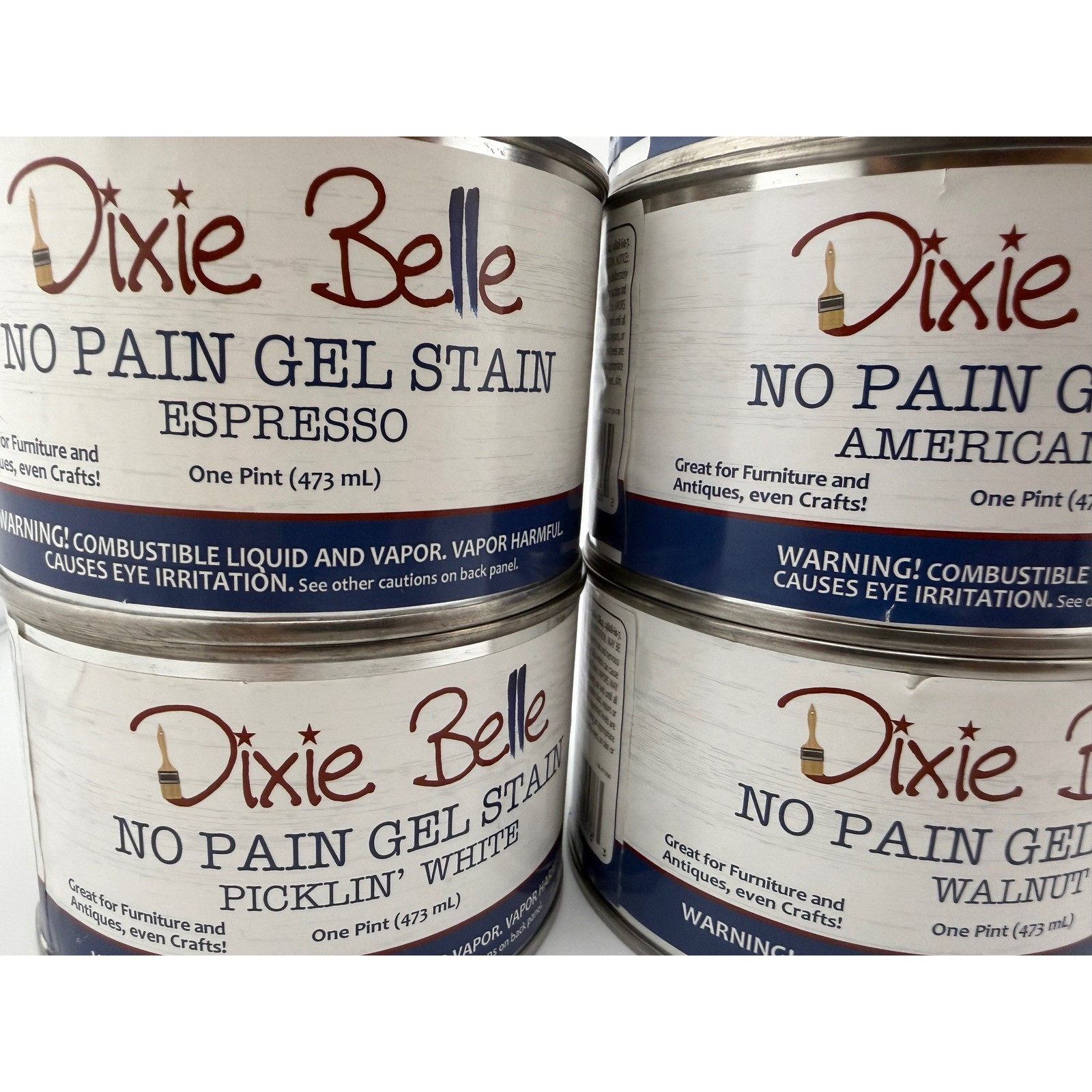 Dixie Belle No Pain Gel Stain 1 Pint 473ml Oil Based Furniture Stain Pick Color