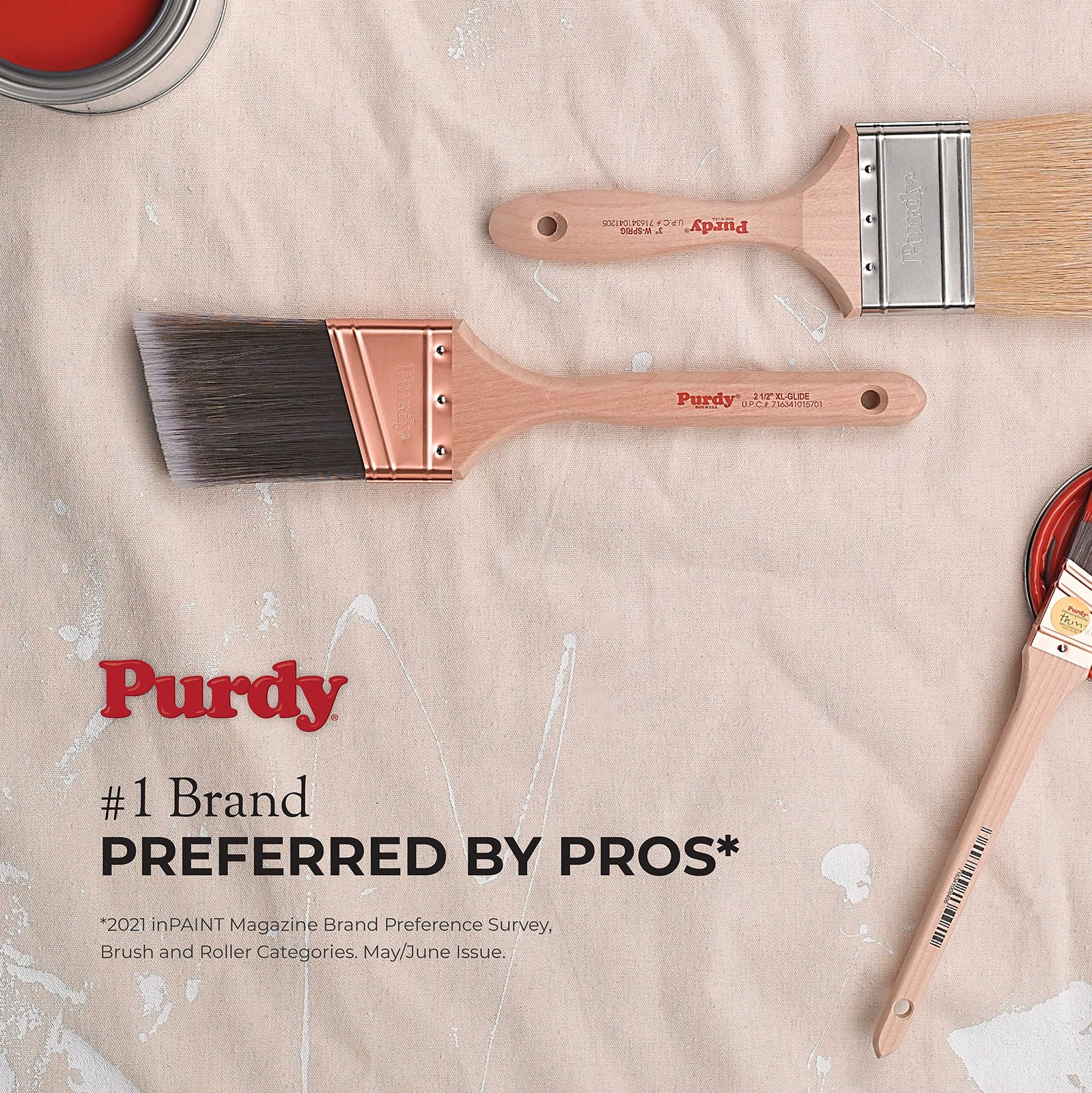 Purdy 144380230 Nylox Series Sprig Flat Trim Paint Brush, 3 inch 1