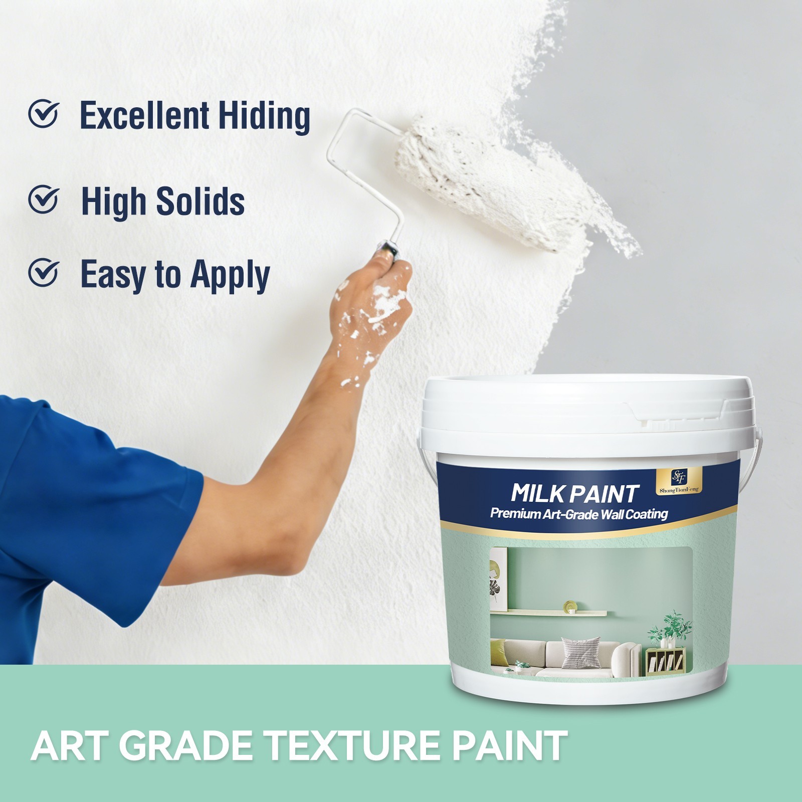 8 Gallon Upgraded Epoxy Paint Kit with Accessories | Indoor/Outdoor Floor, Wall