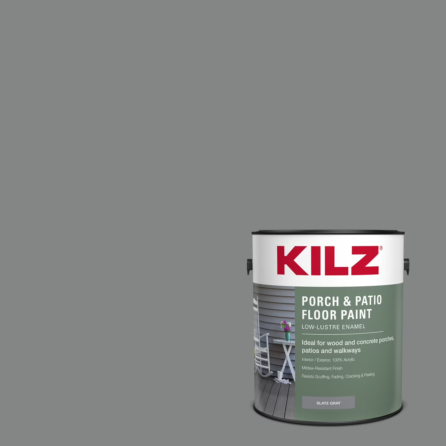 KILZ Porch Patio Floor Paint Slate Gray 1 Gal Latex Interior Exterior