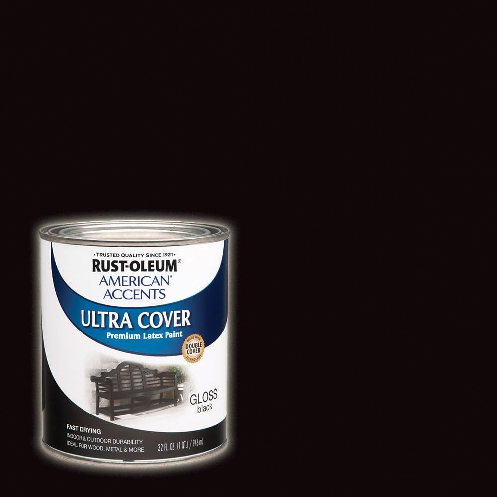 Rust Oleum Painter’s Touch Gloss Black Paint Pack Of 2 For Indoor Outdoor Use