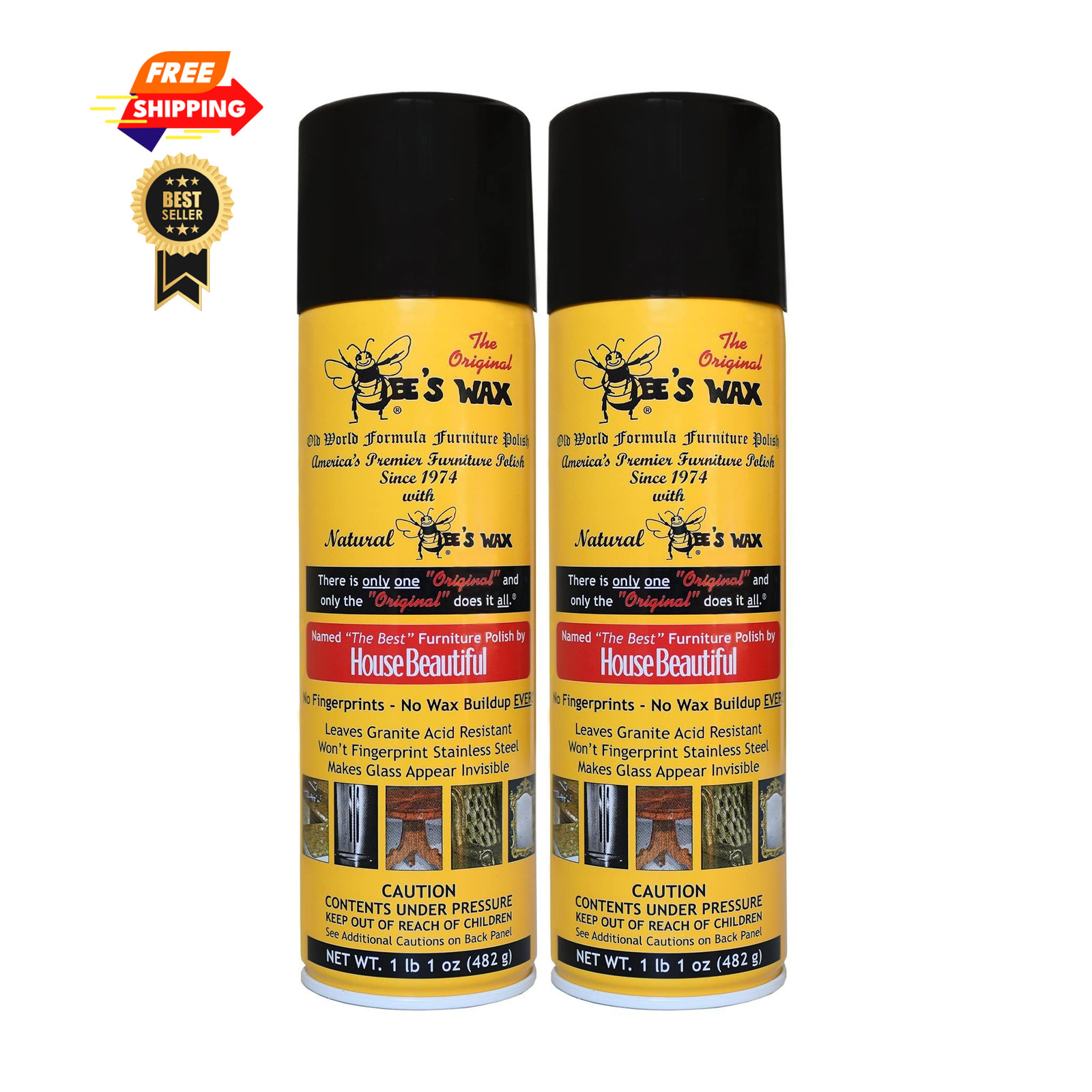 The Original Bee’s Wax Old World Formula Furniture 17 Ounce (Pack of 2)