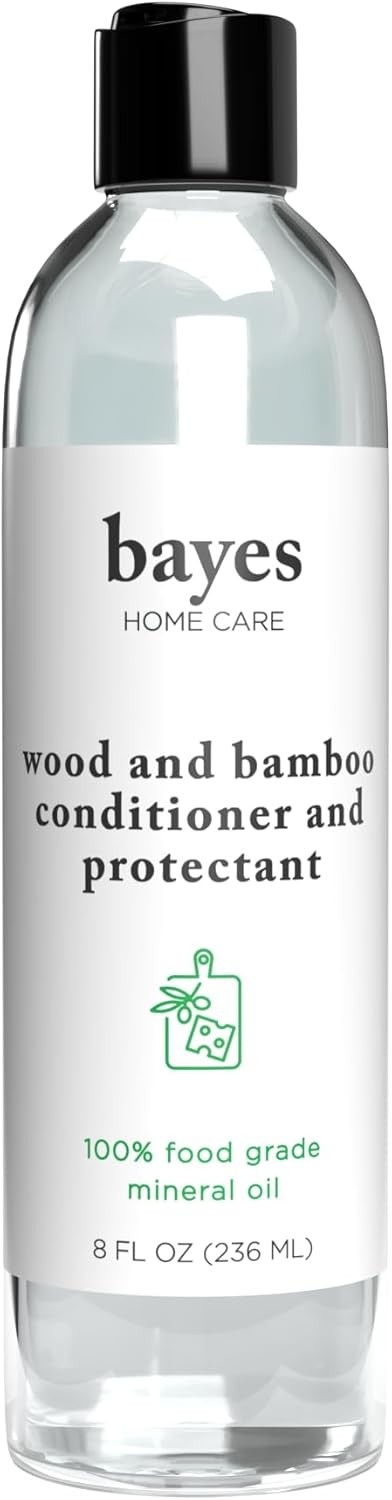 Bayes Food Grade Mineral Oil for Cutting Board – 8 Fl Oz (Pack of 1)