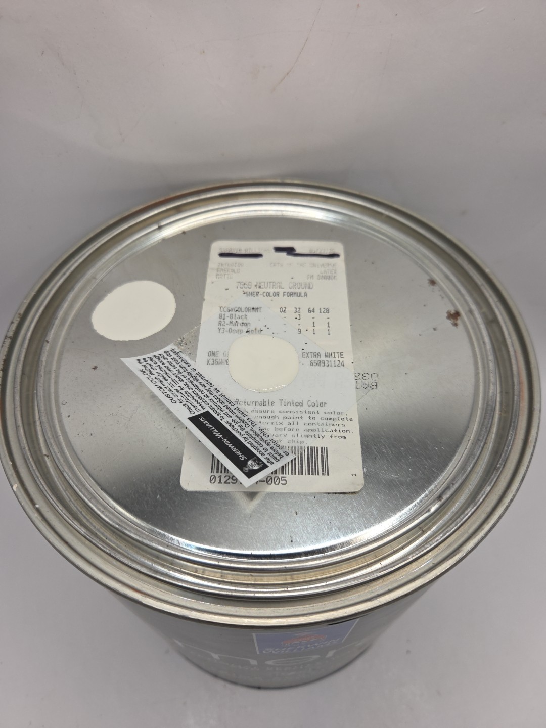 1 Gallon Sherwin Williams Emerald Interior Matte Color 7568 Neutral Ground