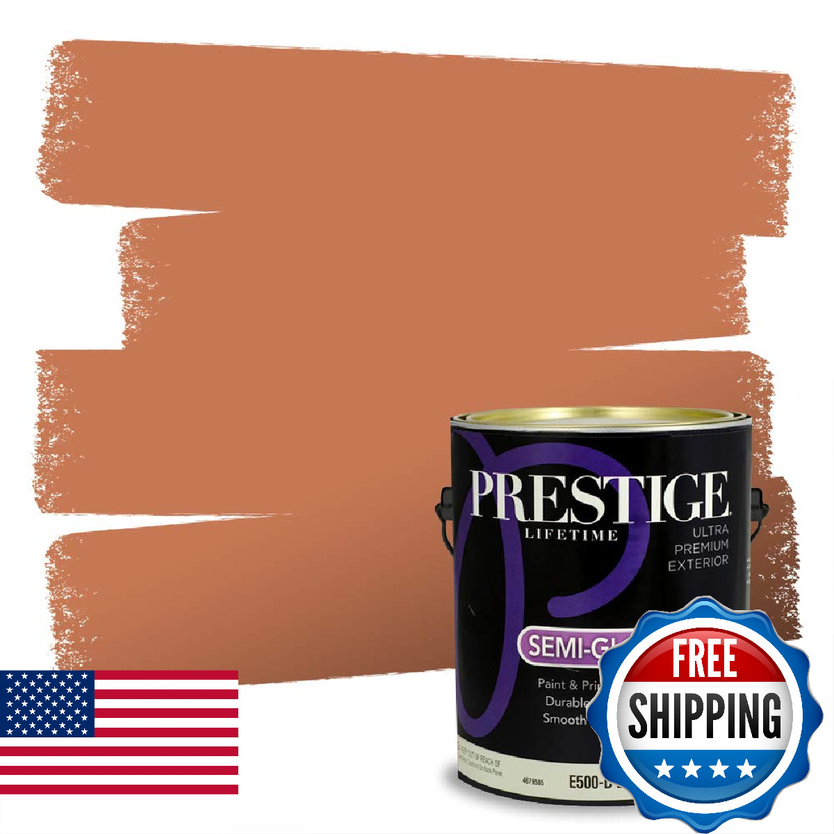 Prestige Paints E500-D-63Bm Paint And Premiumr In One 1 Gallon Pennies From Heav