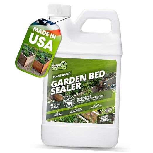64oz Garden Box Sealer – Covers 37.5 to 187.5 sq ft., Ideal Half Gallon (64 oz)