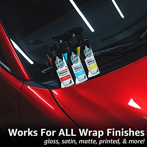 Vinyl Wrap Cleaner Kit – 3-Item Set Includes Wrap Detailer, Shampoo & Light