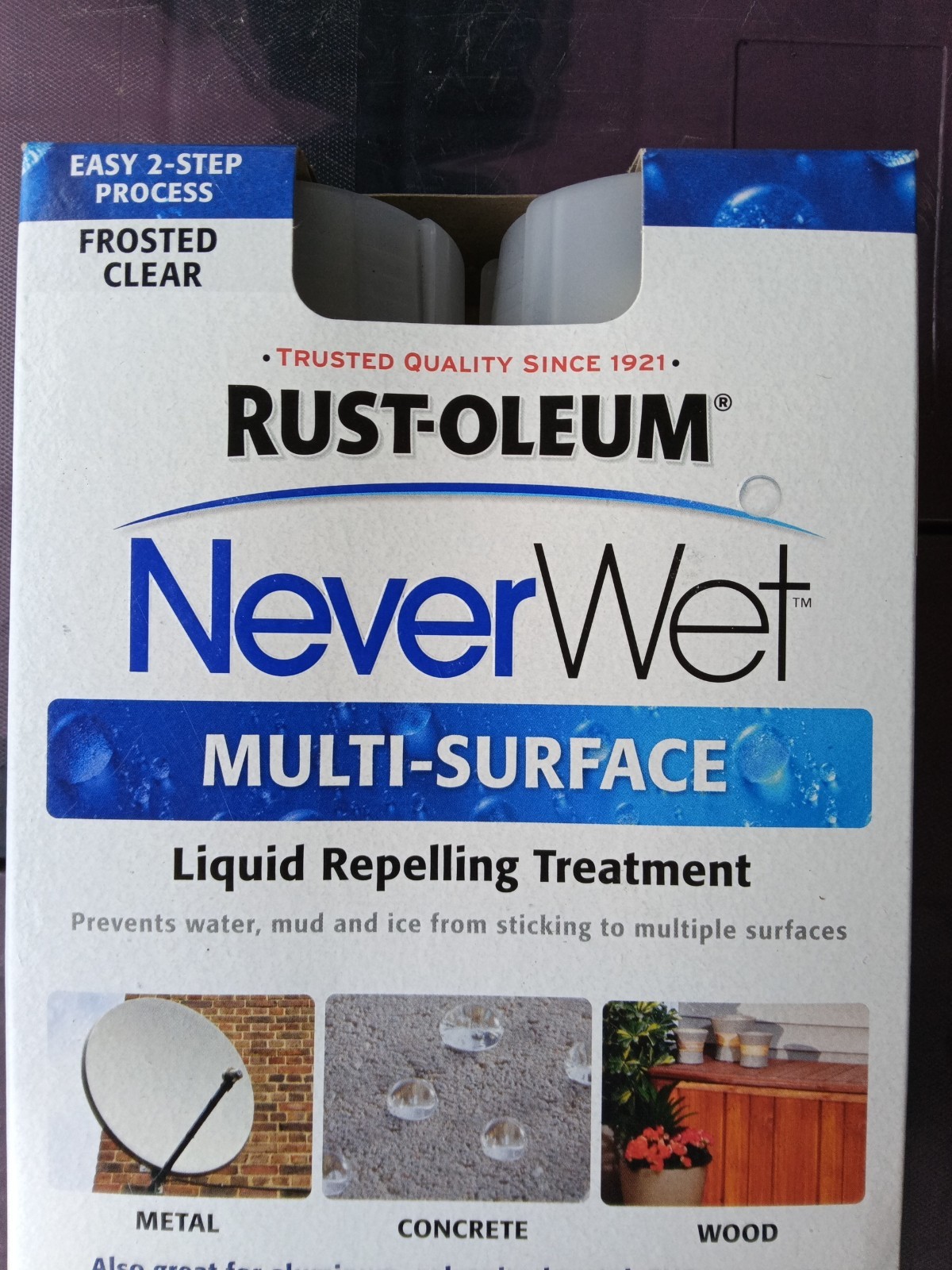 RUST-OLEUM NEVER WET FROSTED CLEAR MULTI-SURFACE LIQUID REPELLING TREATMENT 18oz