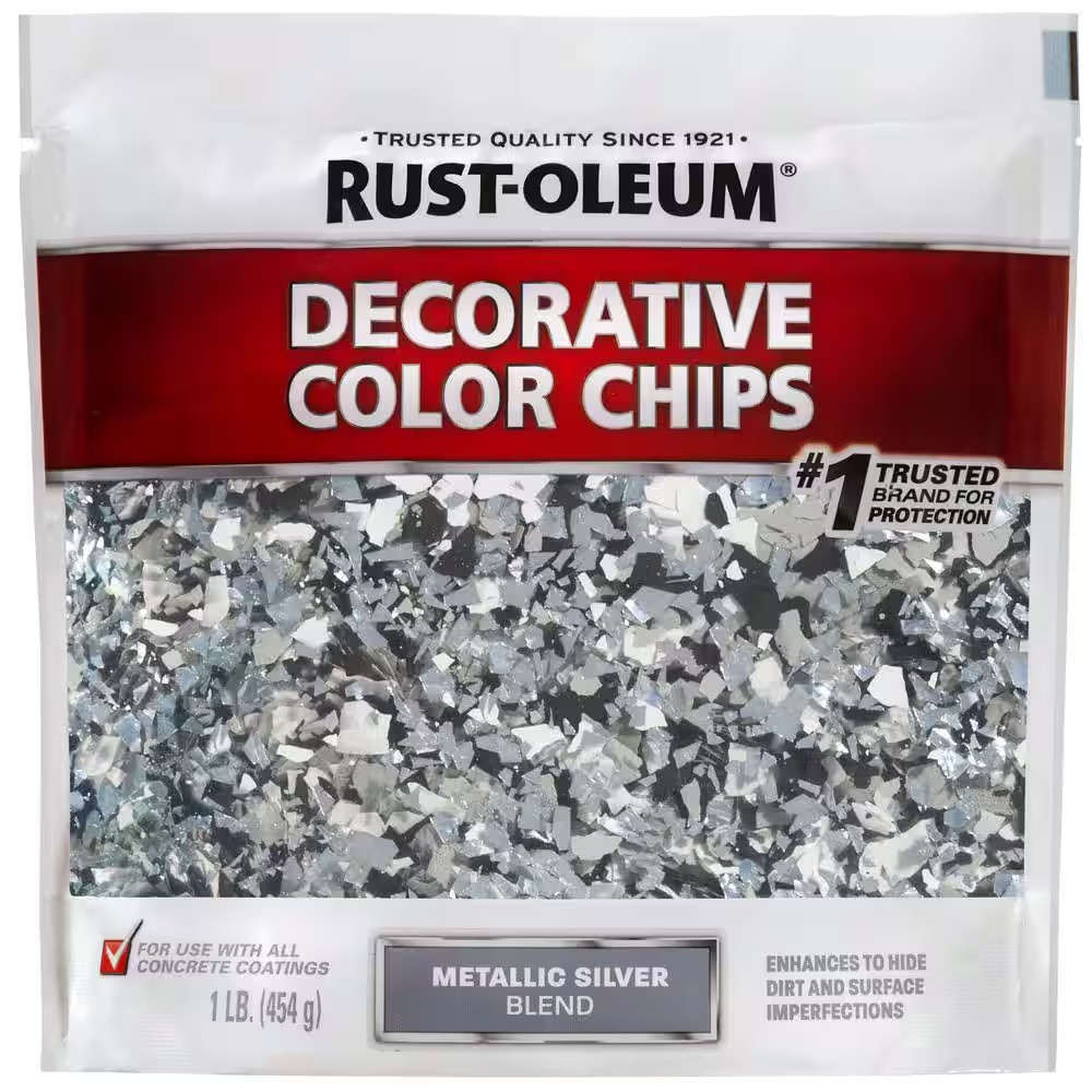 1 Lb. Metallic Silver Decorative Color Chips (6-Pack)