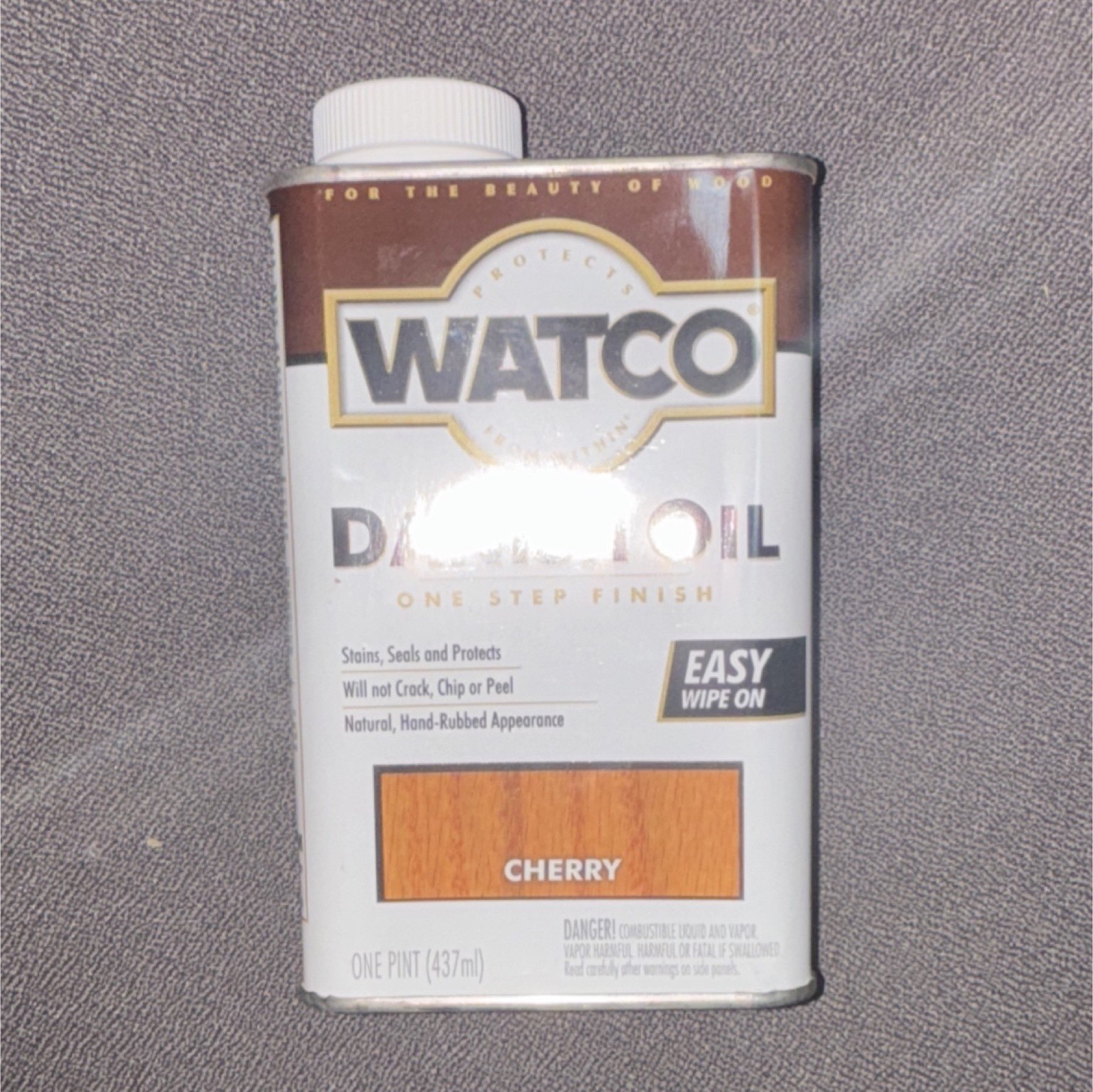 Watco Danish Oil Cherry One Pint 437ml Easy Wipe On Wood Stains Seals Protects