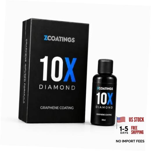10X Diamond Graphene Ceramic Coating for Cars, 50ml Kit, 9H Hardness,