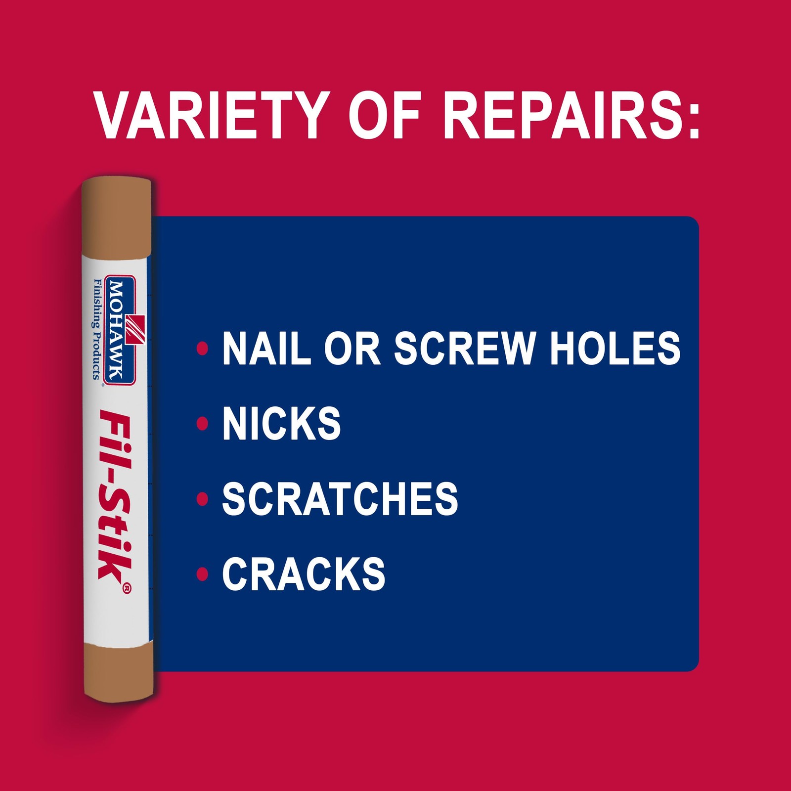 Mohawk Fill Stick (Fil-Stik) Putty for Wood Repair – Golden Nutmeg KMC