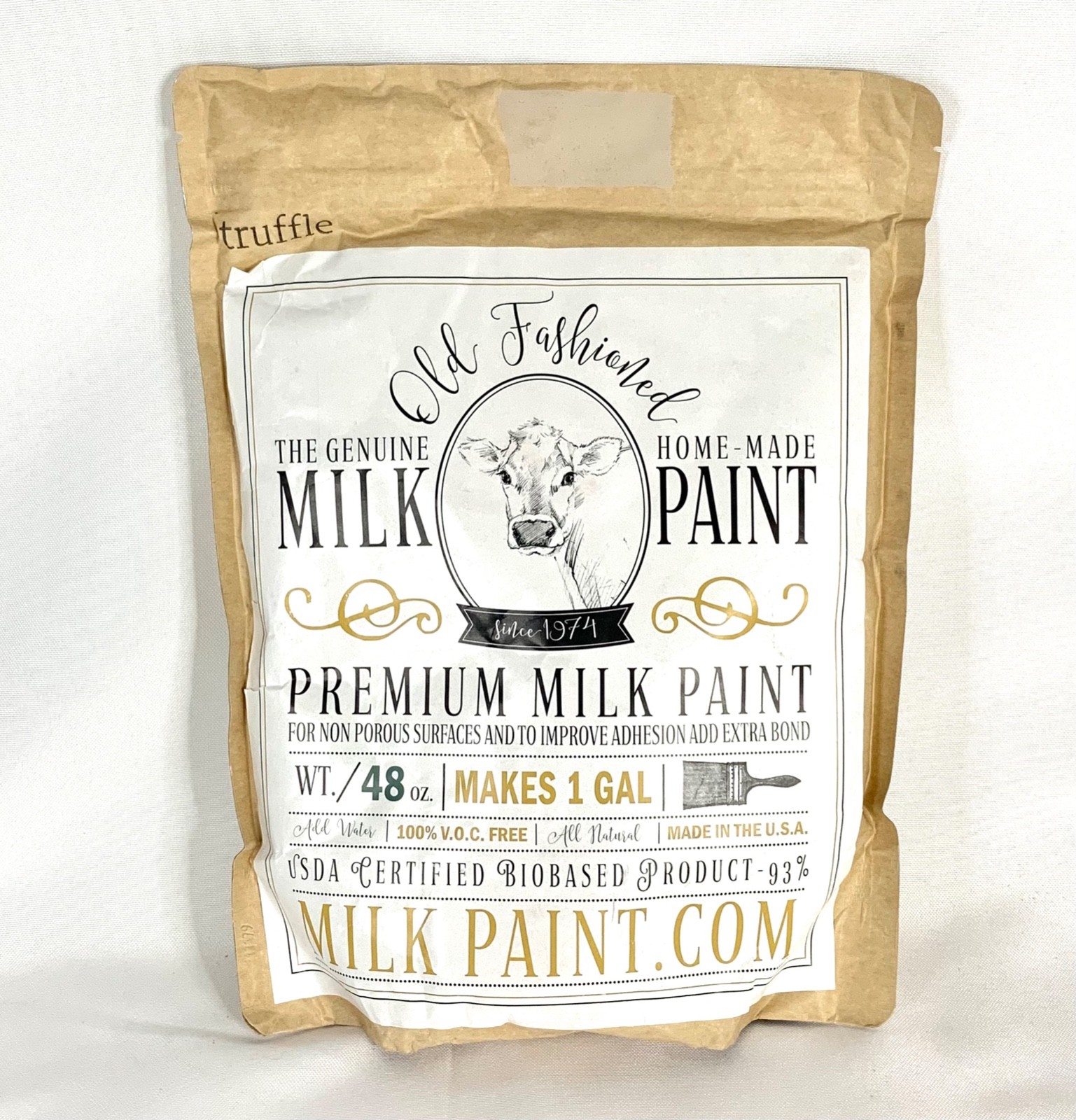 OLD FASHIONED MILK PAINT- *GALLON* -Color: TRUFFLE Beige– Packaged Powder – NEW!