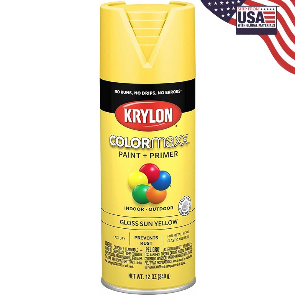 Krylon K05541007 COLORmaxx Spray Paint and Primer for Indoor/Outdoor Use, Glo…