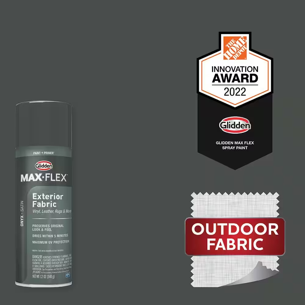 12 Oz. Satin Onyx Exterior Fabric Spray Paint and Primer