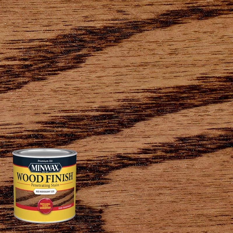 Minwax 222504444 Semi-Transparent Red Mahogany Wood Stain 0.5 pt. (Pack of 4)