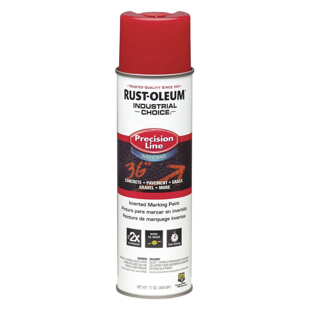 RUST-OLEUM 203038 Line Marking Paint,20 oz,Safety Red 6KP40