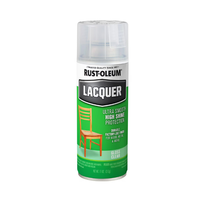 (6 pack) Clear, Rust-Oleum Lacquer Gloss Spray Paint, 11 oz