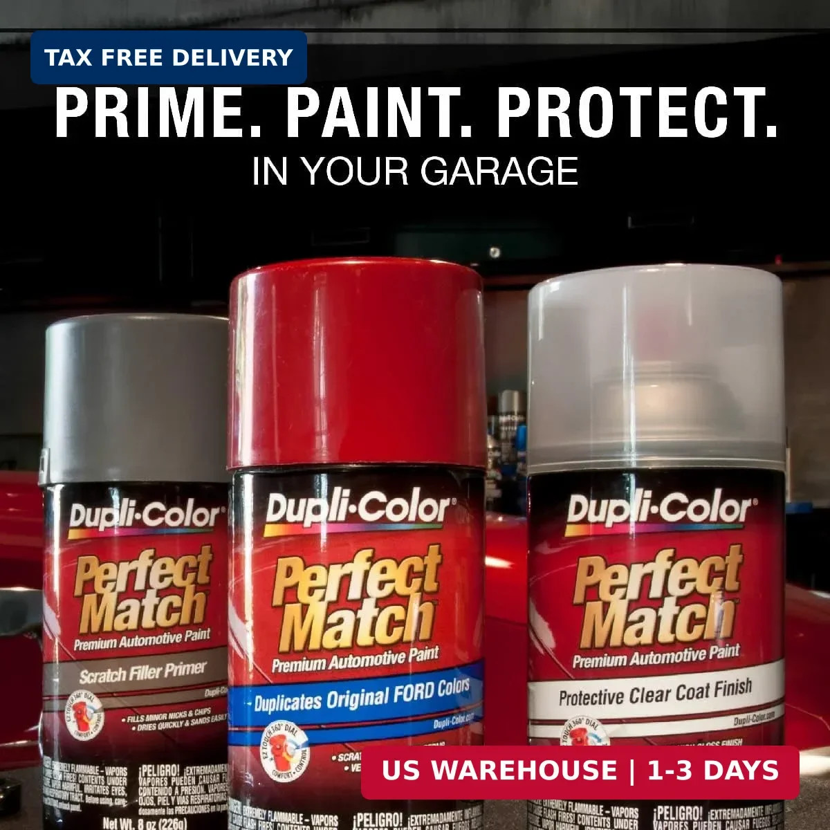 Dupli-Color Perfect Match Premium Automotive Paint, Barcelona Red (M), 8 oz
