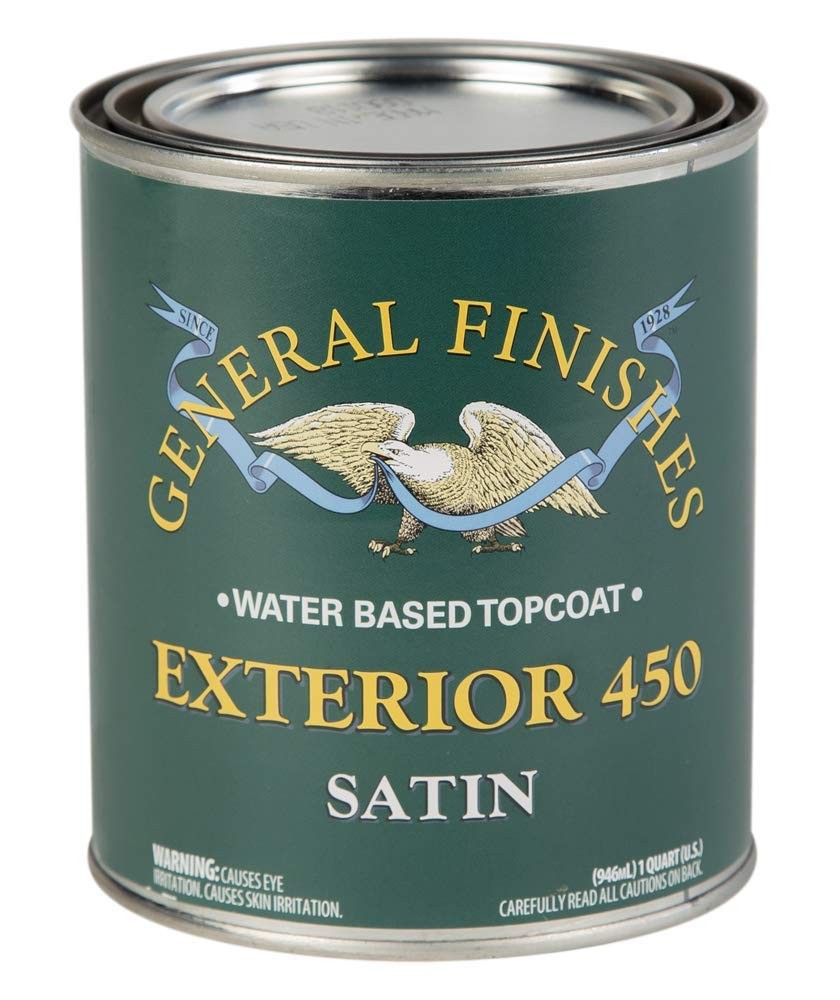 Exterior 450 Water Based Topcoat, 1 Quart, Satin