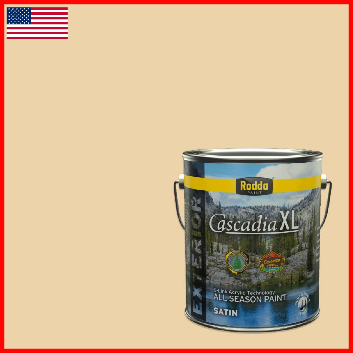 Rodda Paint Rodda Cascadia Xl Exterior Satin In One 1-Gallon Good-Looking
