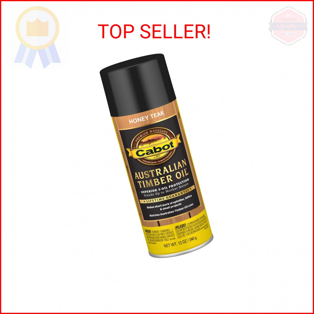 Cabot Australian Timber Oil Wood Stain and Protector, Honey Teak, 12 oz Aerosol