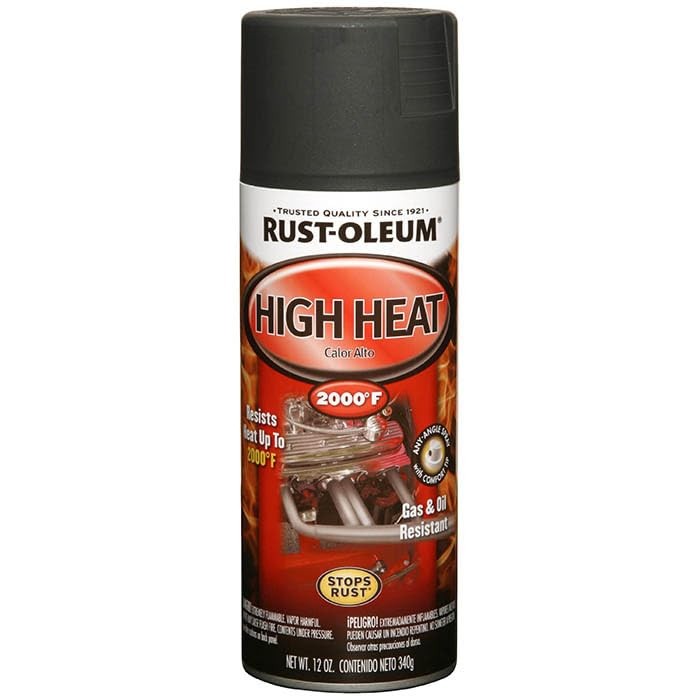 248903 12 Onzas, 2000 Grados, Negro Mate, Spray Automotriz Para Altas Temper…