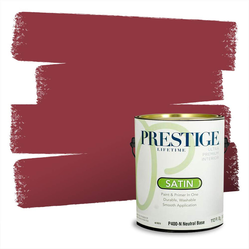 Prestige Paints P400-N-1009-3Vp Paint And Premiumr In One 1 Gallon Radiant Red