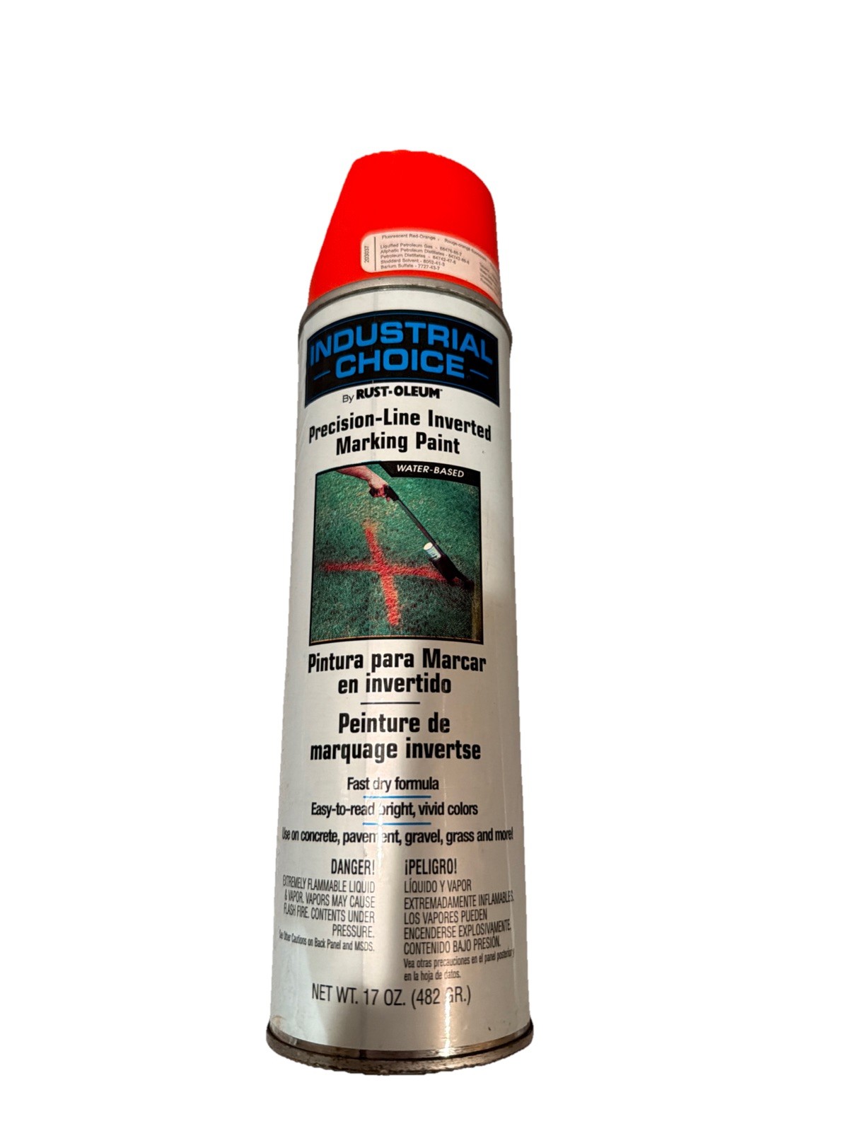 Rust-Oleum 203037 Precision Line Marking Paint, 20 Oz, Red/Orange, 5 PACK