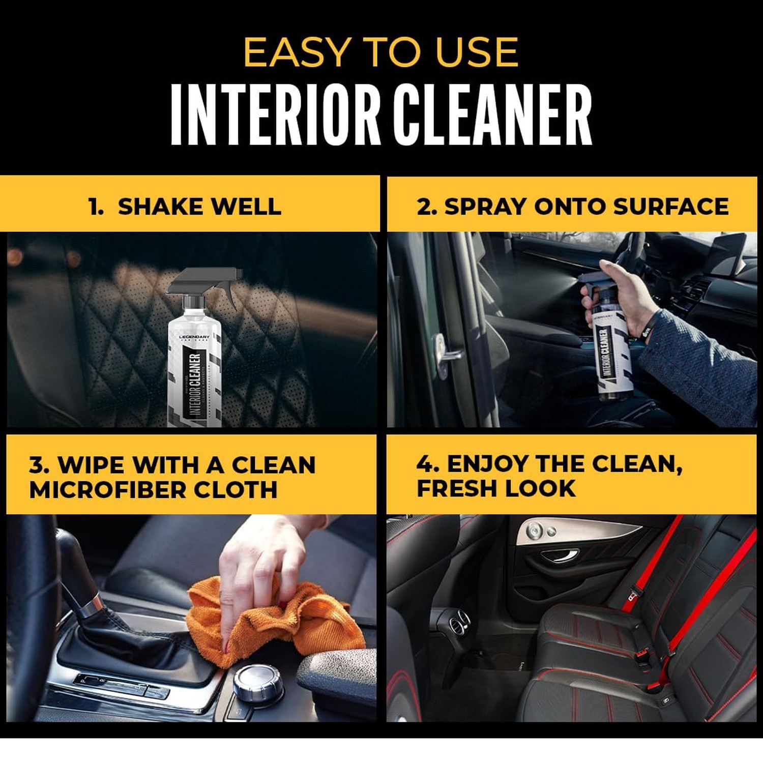 Legendary Interior Cleaner 16oz – All Purpose Interior Detailer & Carpet Clea…
