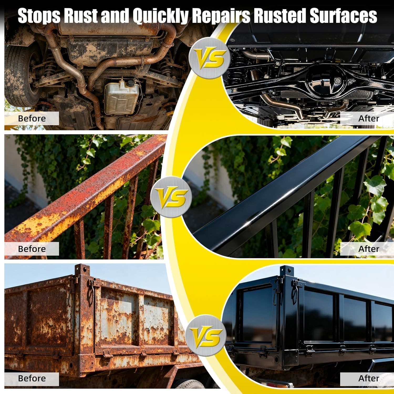 2in1 Rust Converter & Metal Primer 35oz Black Anti Rust Paint Coating