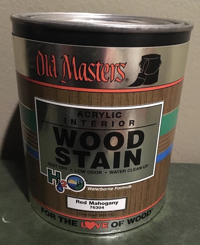 Old Masters Acrylic Interior Wood Stain Red Mahogany Quart-waterborne formula