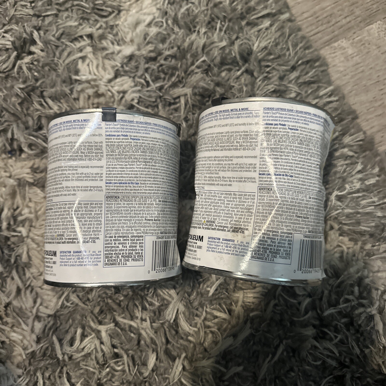 Rust-Oleum Painters Touch Gloss Deep Blue And Sun Yellow Dented