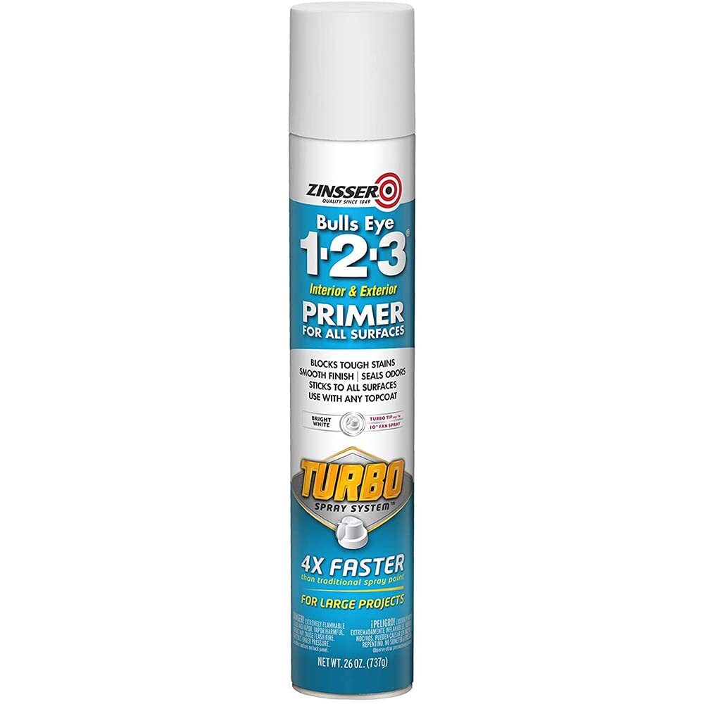 343746 Bulls Eye 1-2-3 Turbo Primer Spray, 26 oz, White